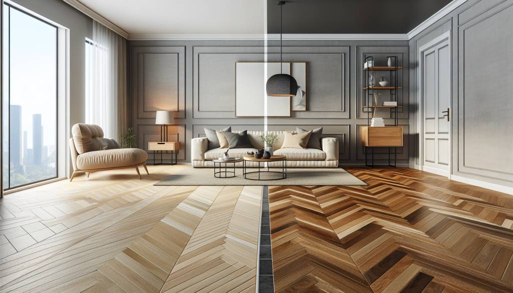 Aménagement intérieur : carrelage ou parquet dans le salon, le match des revêtements